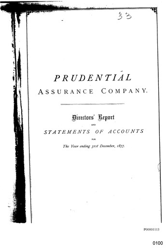 Thumbnail Prudential Annual Report 1877