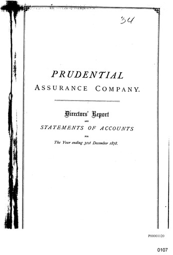 Thumbnail Prudential Annual Report 1878