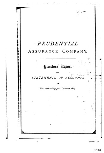 Thumbnail Prudential Annual Report 1879
