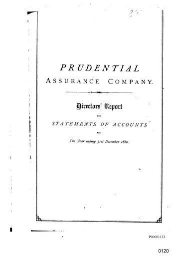 Thumbnail Prudential Annual Report 1880