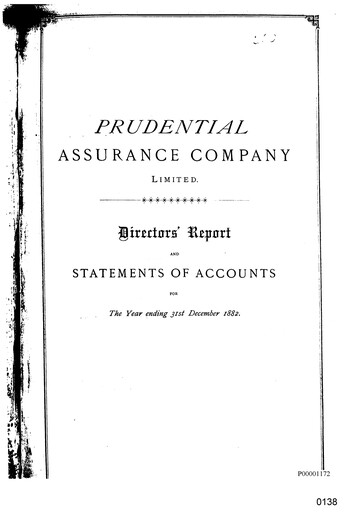 Thumbnail Prudential Annual Report 1882
