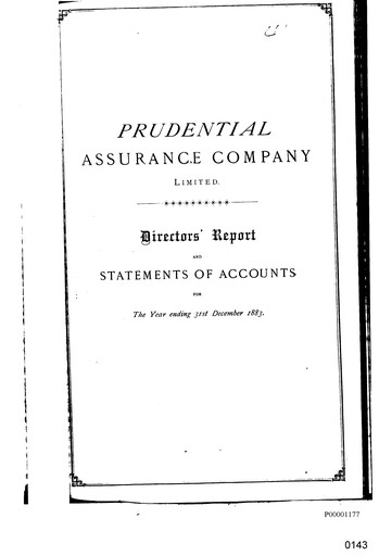 Thumbnail Prudential Annual Report 1883