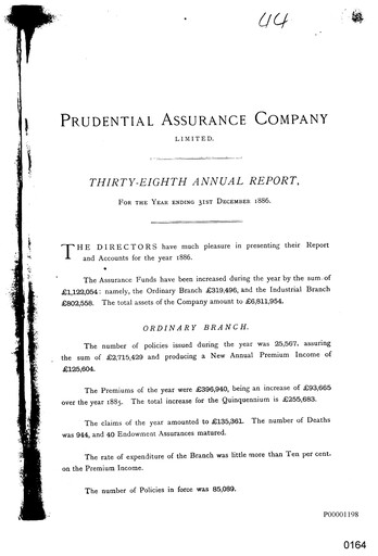 Thumbnail Prudential Annual Report 1886
