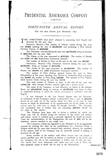 Thumbnail Prudential Annual Report 1897