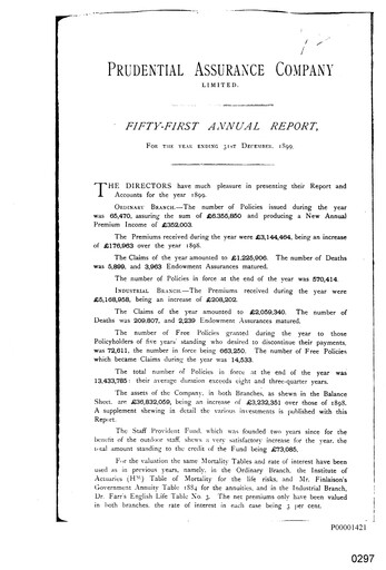 Thumbnail Prudential Annual Report 1899