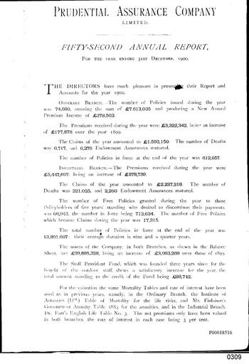 Thumbnail Prudential Annual Report 1900