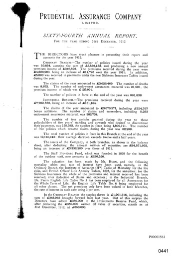 Thumbnail Prudential Annual Report 1912
