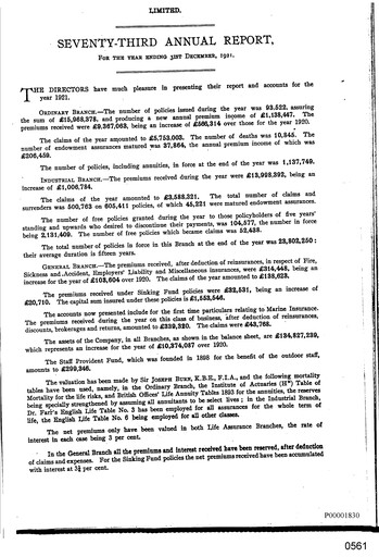Thumbnail Prudential Annual Report 1921