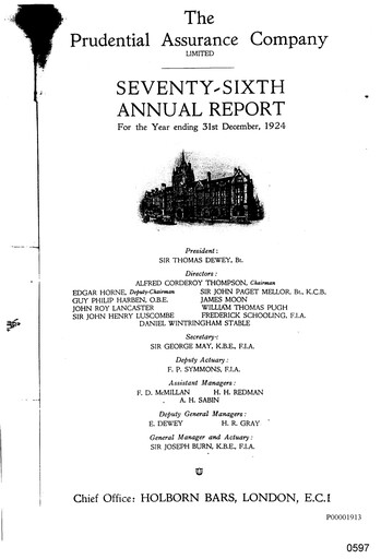 Thumbnail Prudential Annual Report 1924