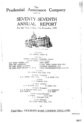 Thumbnail Prudential Annual Report 1925