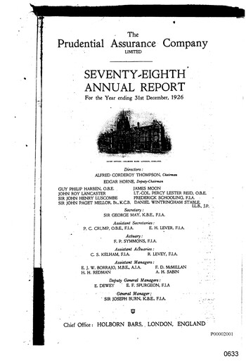 Thumbnail Prudential Annual Report 1926