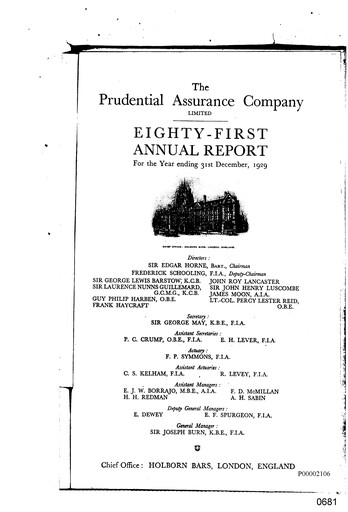 Thumbnail Prudential Annual Report 1929