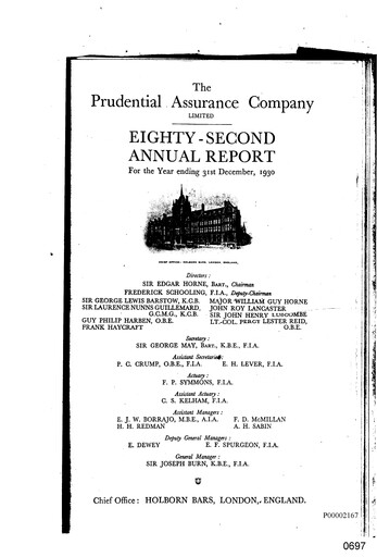 Thumbnail Prudential Annual Report 1930