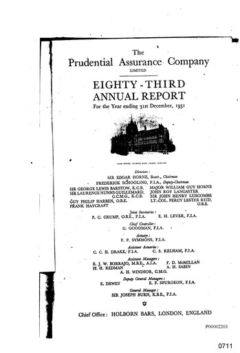 Thumbnail Prudential Annual Report 1931