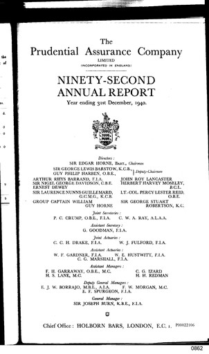 Thumbnail Prudential Annual Report 1940