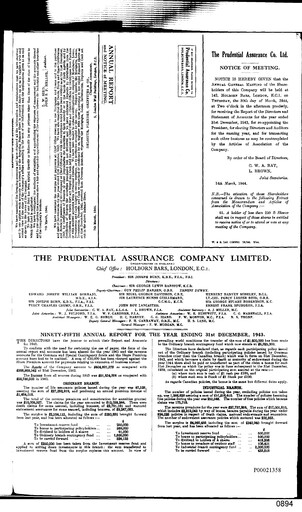 Thumbnail Prudential Annual Report 1943