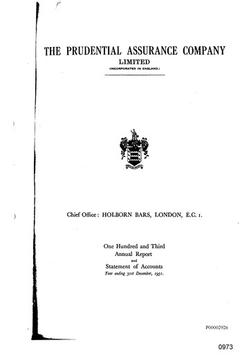 Thumbnail Prudential Annual Report 1951