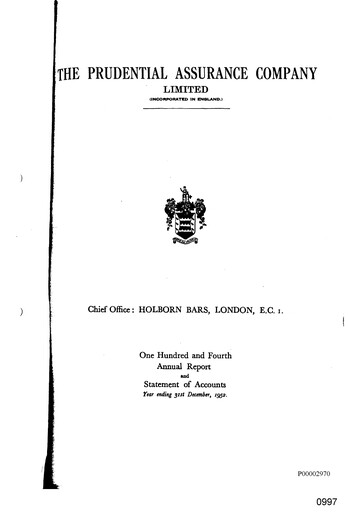 Thumbnail Prudential Annual Report 1952