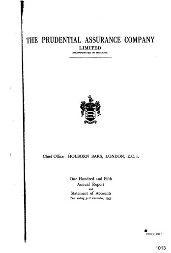 Thumbnail Prudential Annual Report 1953