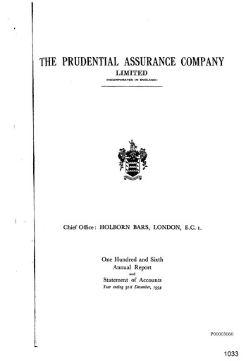 Thumbnail Prudential Annual Report 1954