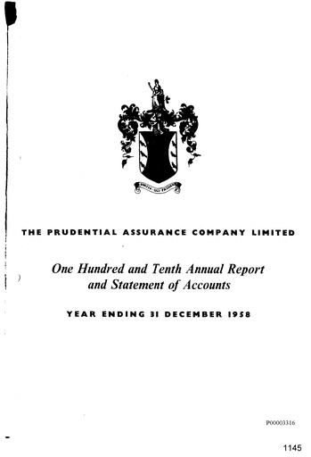 Thumbnail Prudential Annual Report 1958