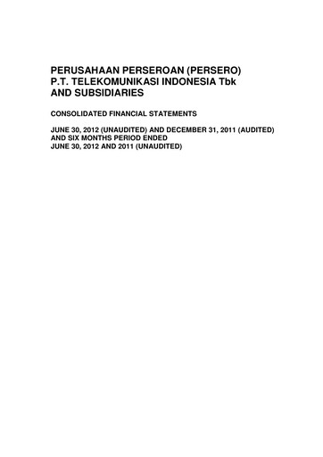 Thumbnail Telkom Indonesia Half-year Report 2012-h1