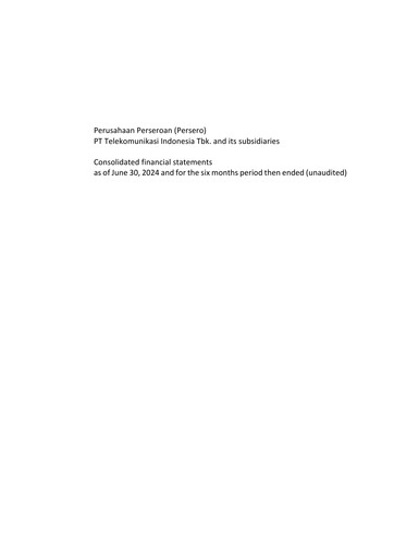 Thumbnail Telkom Indonesia Half-year Report 2024-h1