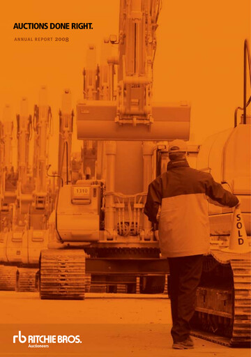 Thumbnail Ritchie Bros. Auctioneers
 Annual Report 2008