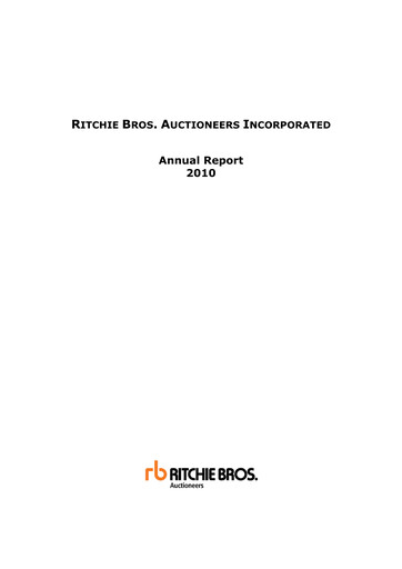 Thumbnail Ritchie Bros. Auctioneers
 Annual Report 2010