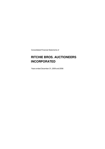 Miniature RB Global
 Bilan financier 2009