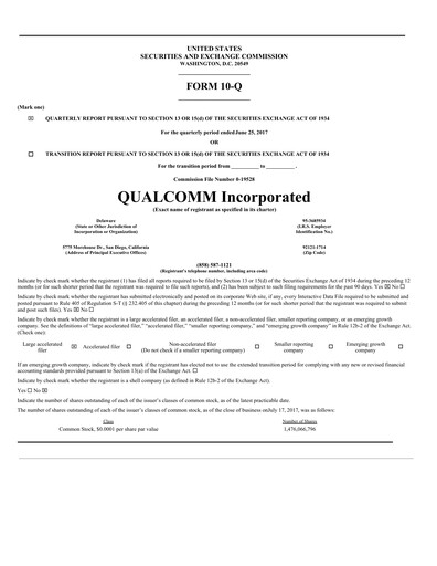 Vorschaubild QUALCOMM Quartalsbericht 2017-q3