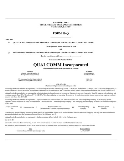 Vorschaubild QUALCOMM Quartalsbericht 2018-q3