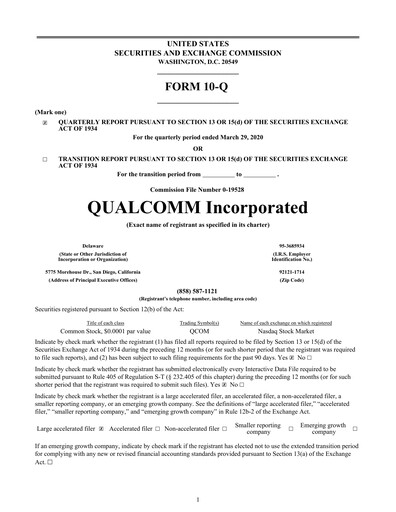 Vorschaubild QUALCOMM Quartalsbericht 2020-q2