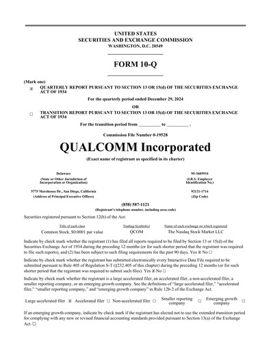 Thumbnail QUALCOMM Quarterly Report 2025-q1