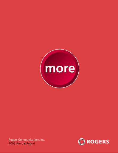 Thumbnail Rogers Communication Annual Report 2003