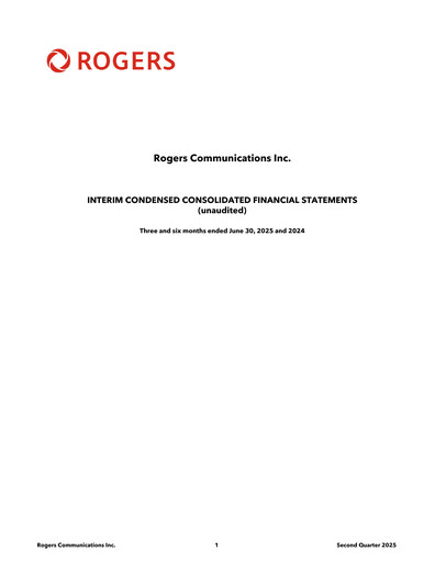 Thumbnail Rogers Communications Quarterly Report 2025-q2