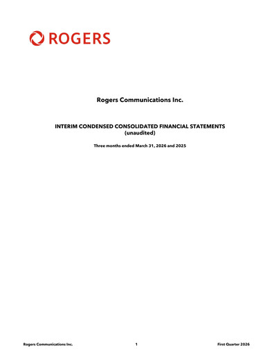 Thumbnail Rogers Communications Quarterly Report 2026-q1
