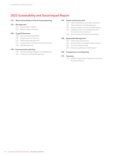 Thumbnail Rogers Communication Sustainability Report 2023