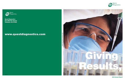 Thumbnail Quest Diagnostics
 Annual Report 2000