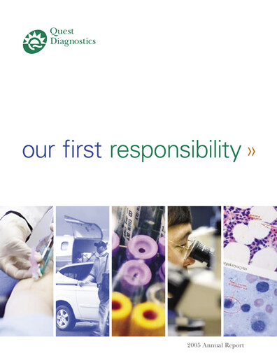 Thumbnail Quest Diagnostics
 Annual Report 2005
