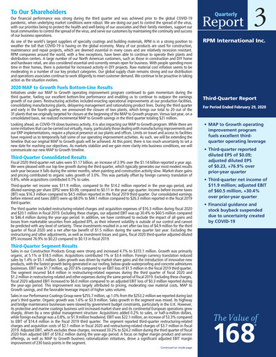 Miniature RPM International
 Rapport trimestriel 2020-q3