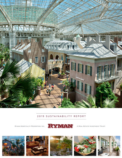 Thumbnail Ryman Hospitality Properties Sustainability Report 2019