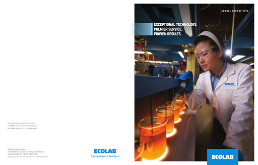 Thumbnail Ecolab Annual Report 2015