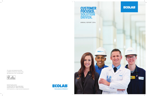 Thumbnail Ecolab Annual Report 2016