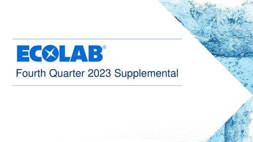 Miniature Ecolab Rapport trimestriel 2023-q4