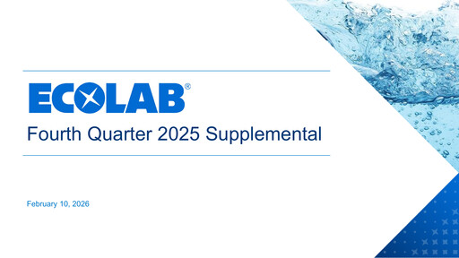 Miniature Ecolab Rapport trimestriel 2025-q4