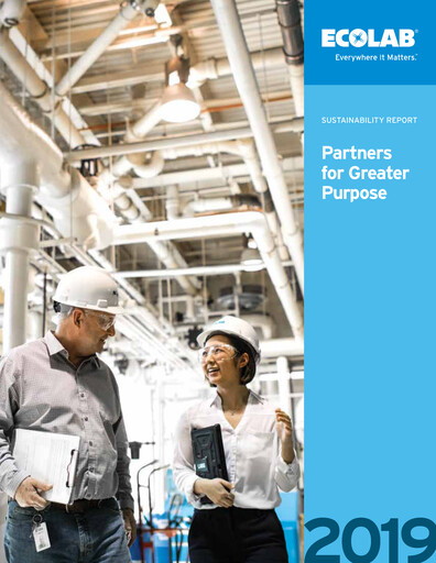 Miniature Ecolab Rapport de durabilité 2019