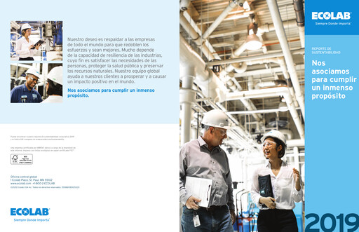 Miniature Ecolab Rapport de durabilité 2019