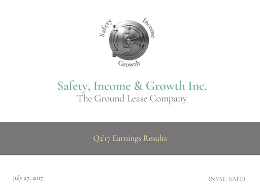 Thumbnail Safehold
 Quarterly Report 2017-q2