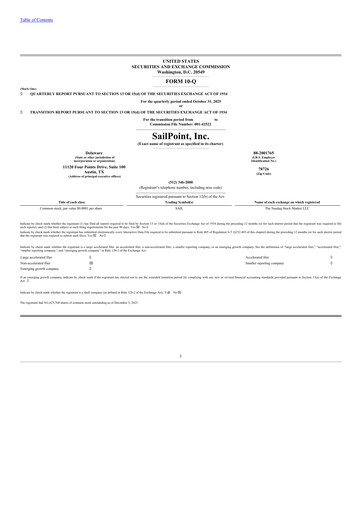 Thumbnail SailPoint Quarterly Report 2026-q3